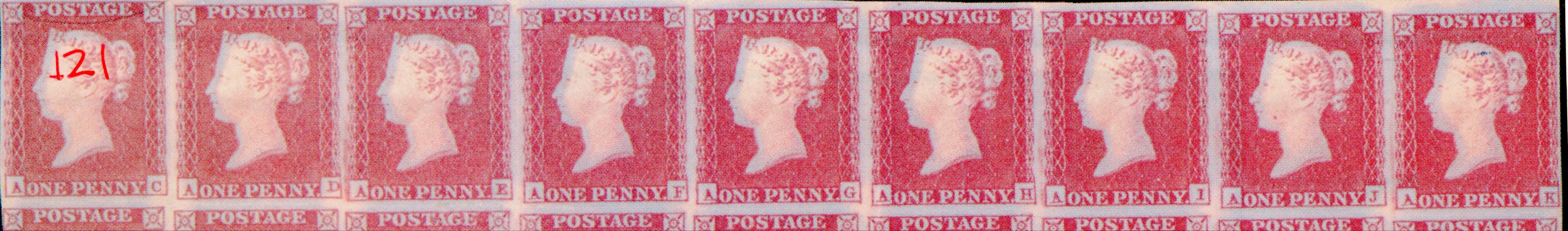 Plate 121 A-C, A-D, A-E, A-F, A-G, A-H, A-I, A-J, A-K
