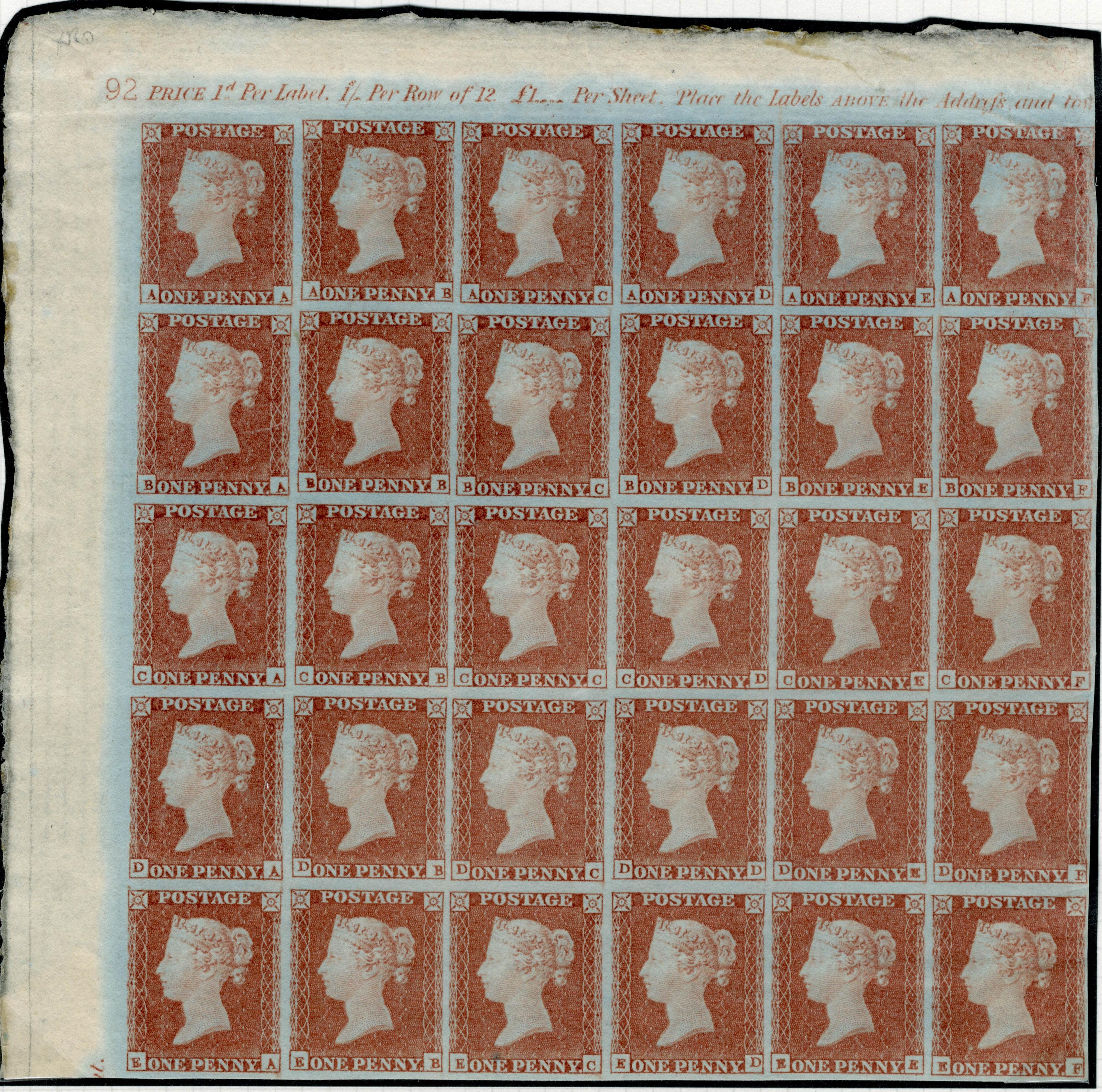 Plate 92 A-A, A-B, A-C, A-D, A-E, A-F